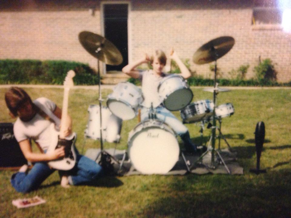 neal and brian in yard young